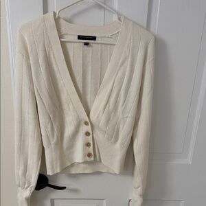 Banana Republic Cream Cardigan with Button Detail